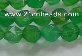 CNG6513 15.5 inches 8mm faceted nuggets green agate beads