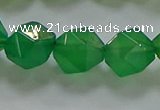 CNG6515 15.5 inches 12mm faceted nuggets green agate beads