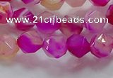 CNG6521 15.5 inches 8mm faceted nuggets line agate beads