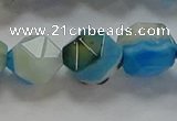 CNG6527 15.5 inches 12mm faceted nuggets line agate beads