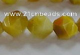 CNG6533 15.5 inches 12mm faceted nuggets golden tiger eye beads