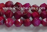 CNG6534 15.5 inches 6mm faceted nuggets red tiger eye beads