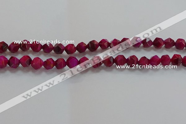 CNG6535 15.5 inches 8mm faceted nuggets red tiger eye beads