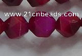 CNG6537 15.5 inches 12mm faceted nuggets red tiger eye beads