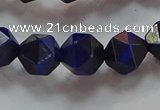 CNG6543 15.5 inches 8mm faceted nuggets blue tiger eye beads