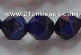 CNG6545 15.5 inches 12mm faceted nuggets blue tiger eye beads