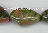 CNG67 15.5 inches 10*16mm - 25*35mm nuggets unakite gemstone beads