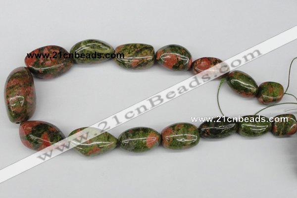 CNG67 15.5 inches 10*16mm - 25*35mm nuggets unakite gemstone beads