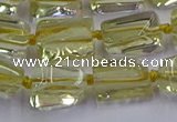 CNG6806 15.5 inches 5*8mm - 8*12mm nuggets lemon quartz beads