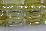 CNG6807 15.5 inches 8*12mm - 10*16mm nuggets lemon quartz beads