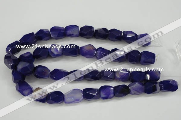 CNG681 15.5 inches 13*18mm - 15*20mm faceted nuggets agate beads