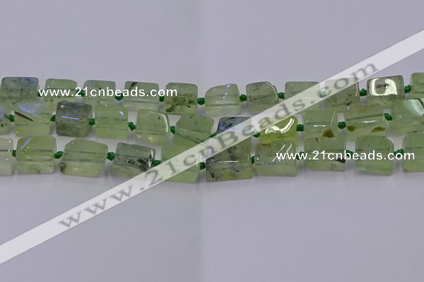 CNG6810 15.5 inches 8*12mm - 10*16mm nuggets prehnite beads