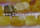 CNG6812 15.5 inches 5*8mm - 8*12mm nuggets yellow opal beads