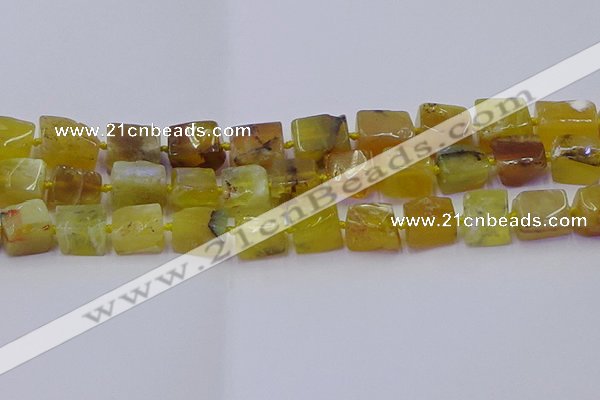 CNG6813 15.5 inches 8*12mm - 10*16mm nuggets yellow opal beads