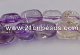 CNG6859 15.5 inches 8*12mm - 10*14mm nuggets amethyst & citrine beads