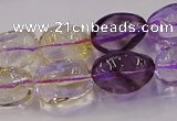 CNG6860 15.5 inches 12*16mm - 13*18mm nuggets amethyst & citrine beads