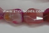 CNG687 15.5 inches 15*18mm - 18*20mm faceted nuggets agate beads