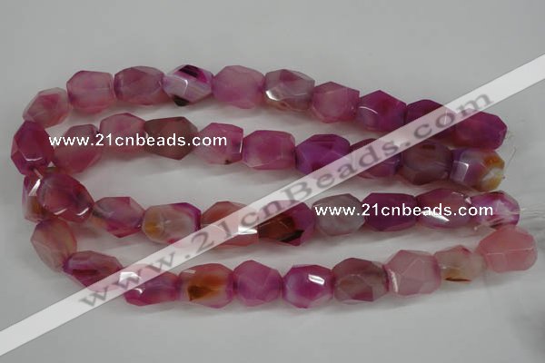 CNG687 15.5 inches 15*18mm - 18*20mm faceted nuggets agate beads