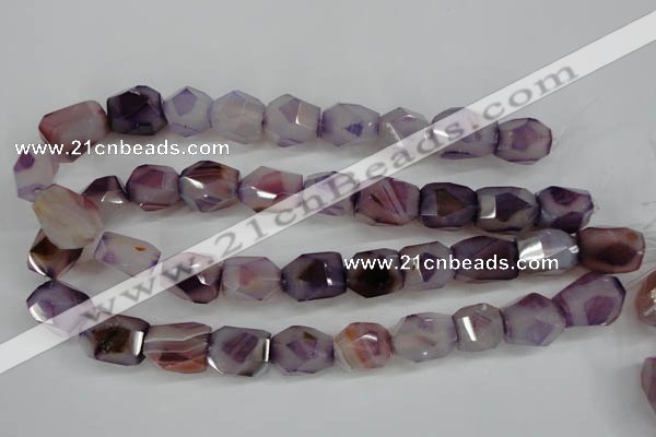 CNG688 15.5 inches 15*18mm - 18*20mm faceted nuggets agate beads