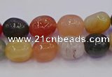 CNG6888 8*12mm - 10*14mm nuggets mixed rutilated quartz beads
