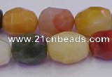 CNG6890 12*16mm - 13*18mm faceted nuggets mixed rutilated quartz beads