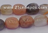 CNG6896 15.5 inches 8*12mm - 10*14mm nuggets mixed moonstone beads