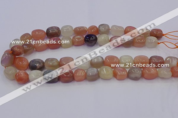 CNG6897 15.5 inches 12*16mm - 13*18mm nuggets mixed moonstone beads