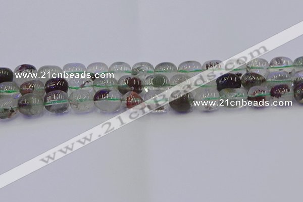 CNG6912 15.5 inches 12*16mm - 13*18mm nuggets green phantom quartz beads