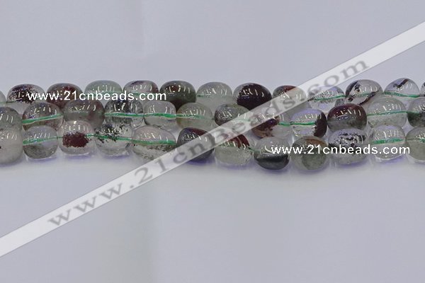 CNG6913 15.5 inches 13*18mm - 15*20mm nuggets green phantom quartz beads