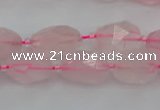 CNG6915 15.5 inches 8*12mm - 12*16mm faceted nuggets rose quartz beads