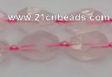 CNG6916 15.5 inches 12*16mm - 13*18mm faceted nuggets rose quartz beads