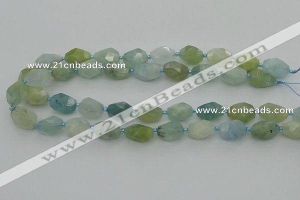 CNG6921 15.5 inches 12*16mm - 13*18mm faceted nuggets aquamarine beads