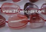 CNG693 15.5 inches 13*18mm - 15*16mm freeform pink quartz beads