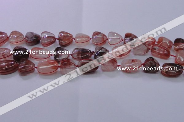 CNG693 15.5 inches 13*18mm - 15*16mm freeform pink quartz beads