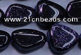 CNG694 15.5 inches 13*18mm - 15*16mm freeform blue goldstone beads