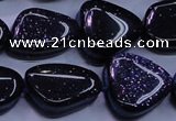 CNG694 15.5 inches 13*18mm - 15*16mm freeform blue goldstone beads