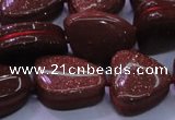 CNG695 15.5 inches 13*18mm - 15*16mm freeform goldstone beads