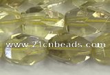 CNG6954 10*14mm - 12*16mm faceted nuggets lemon quartz beads