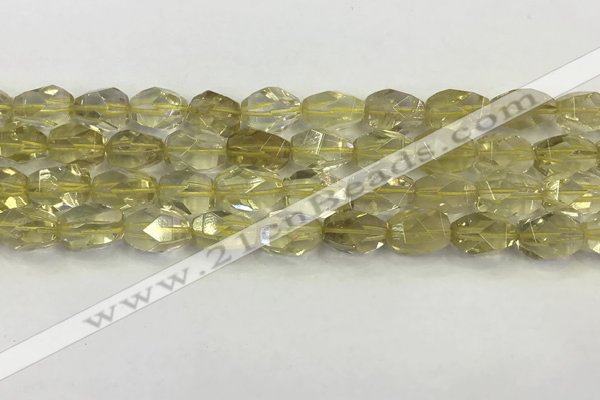 CNG6954 10*14mm - 12*16mm faceted nuggets lemon quartz beads