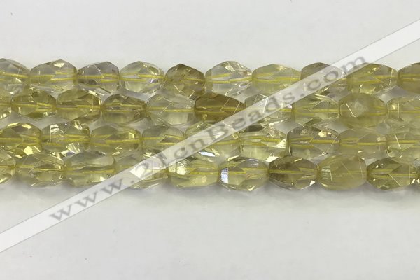 CNG6955 10*14mm - 13*18mm faceted nuggets lemon quartz beads