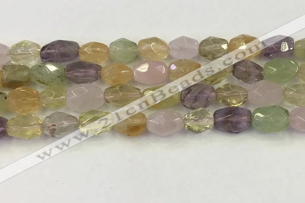 CNG6960 9*12mm - 12*16mm faceted nuggets mixed quartz beads