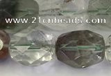 CNG6962 13*18mm - 15*20mm faceted nuggets green phantom quartz beads