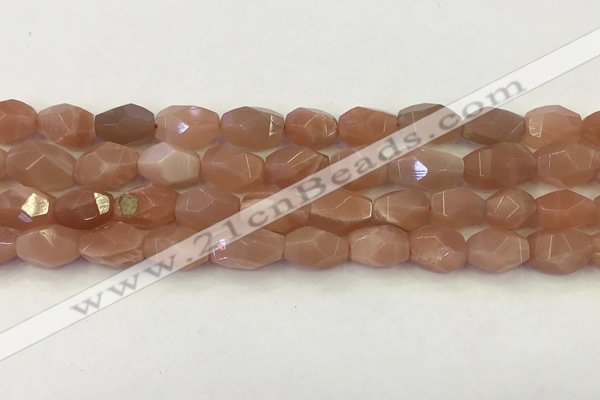 CNG6964 15.5 inches 9*11mm - 10*14mm faceted nuggets moonstone beads