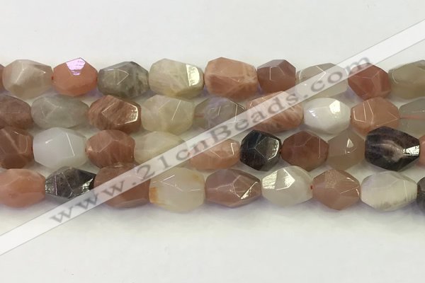 CNG6967 12*14mm - 13*18mm faceted nuggets mixed moonstone beads