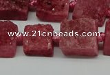 CNG7004 15.5 inches 14mm - 16mm freeform druzy agate beads