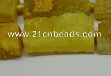 CNG7012 15.5 inches 10*28mm - 12*30mm freeform druzy agate beads