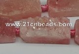 CNG7014 15.5 inches 10*28mm - 12*30mm freeform druzy agate beads