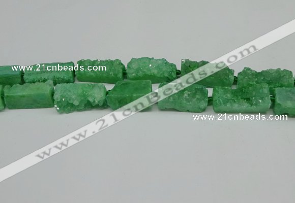 CNG7017 15.5 inches 10*28mm - 12*30mm freeform druzy agate beads