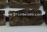 CNG7020 15.5 inches 10*28mm - 12*30mm freeform druzy agate beads