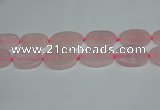 CNG7051 15.5 inches 25*35mm - 30*45mm freeform rose quartz beads